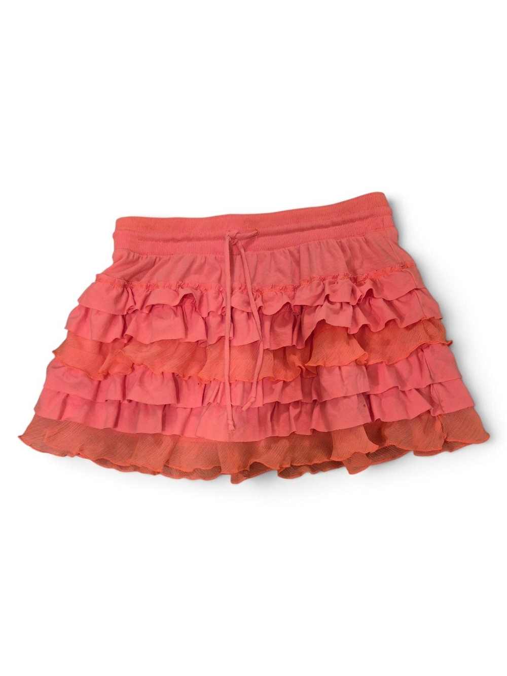Aeropostale Coral Pink Layered Ruffle Mini Skirt